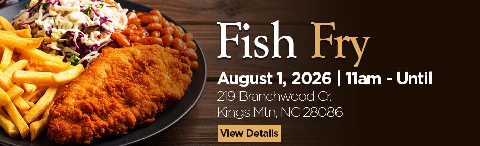 fish fry advertisement with a plate of fish